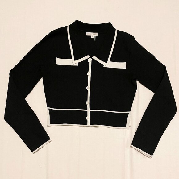 Grey Lab Faux Button Sweater Pullover Womens Small Long Sleeve Top - Picture 1 of 16